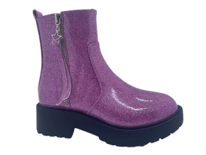 Shiny and Stylish PU Anti-Slip Girls' Boots