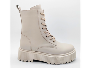 Beige Avant-garde Design And High Soles Lady Boots