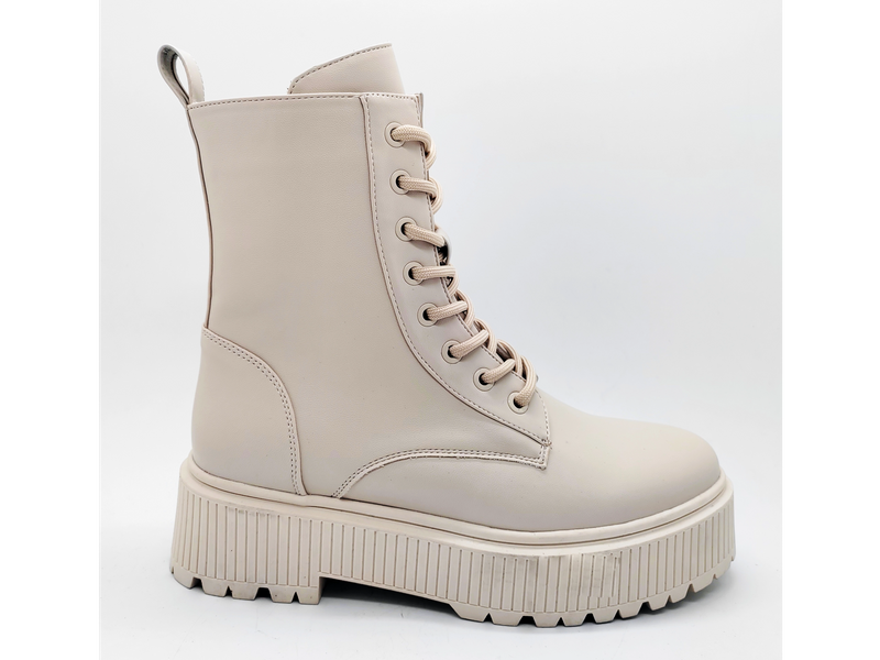 Beige Avant-garde Design And High Soles Lady Boots