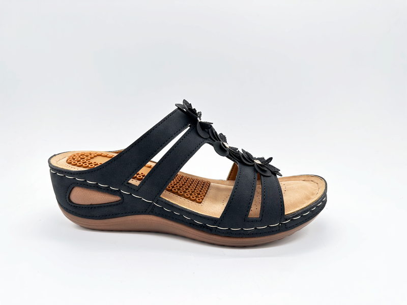 Summer New Flower Decorated Elegant Lady Sandals