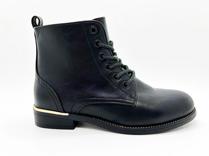 Deep Black Not Easily Opened Slip-resistant Cheap Lady Boots