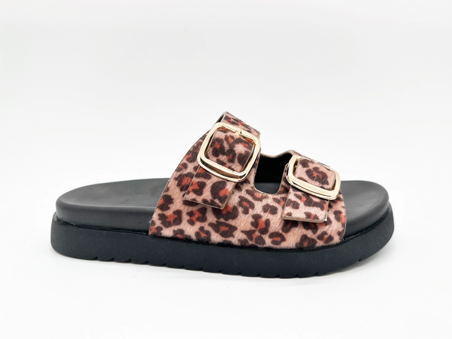New Leopard Print Thick-Soled Comfort Lady Sandals