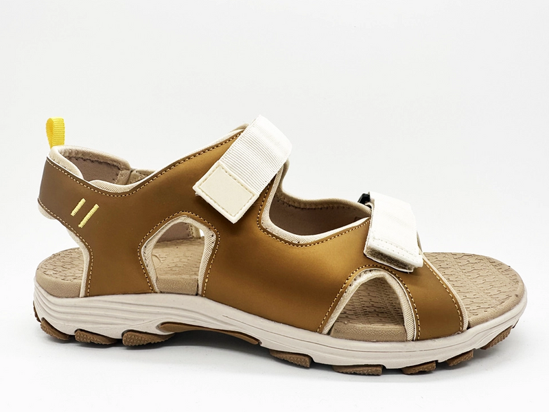 Comfort Sleek Magic Tape Closure Camel Versatile Boys' Sandals