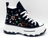 Black injection durable high-quality high-cut slip-resistant women's comfort shoes