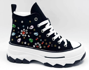 Black injection durable high-quality high-cut slip-resistant women's comfort shoes