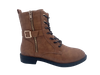 Brown Unique PU Girls Boots with Zipper